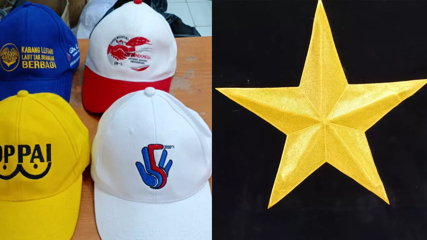 jasa bordir logo topi